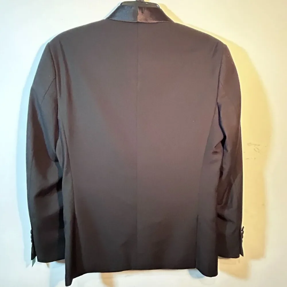 GV Gino Vitale Men's Black TX300 Slim Fit Tuxedo Suit Jacket Size 36S Short